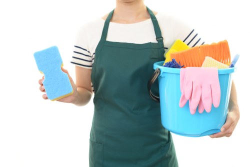 Commercial cleaning team maintaining a Stockwell office interior
