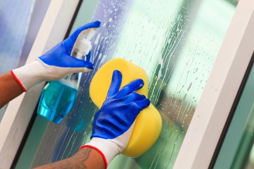 Professional oven cleaner in Stockwell removing tough grease from an oven interior