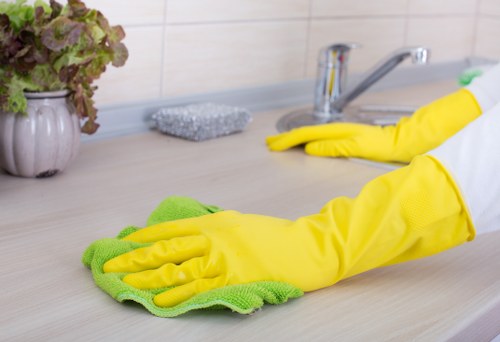 Deep cleaning team working in a Stockwell property