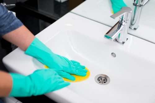 Detailed oven cleaning service removing grease and burnt residue